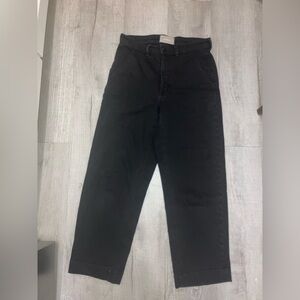 Everlane Straight Leg Crop - Black Pants - Regular